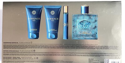 Versace Eros Homme Gift Set EDP 100ML + EDP 10ML + SG 75ML + ASB 75ML